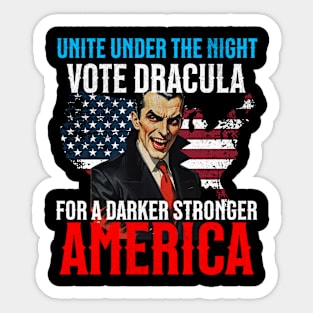 Dracula for President: Election Campaign T-shirt Sticker